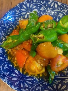 トマトと唐辛子のにんにく醤油香り炒め-レシピのメイン写真