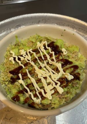 オートミールでレンチンお好み焼き-レシピのメイン写真