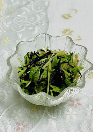 水菜とひじきのサラダ-レシピのメイン写真