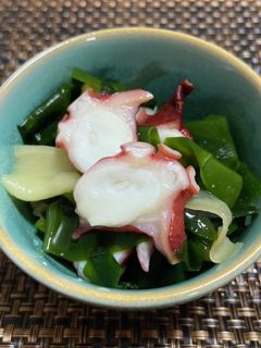 《副菜》新生姜とタコとわかめの和物-レシピのメイン写真
