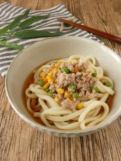 レンチン肉そぼろの冷やしうどん-レシピのメイン写真