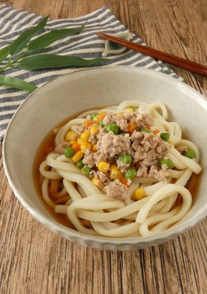 レンチン肉そぼろの冷やしうどん-レシピのメイン写真