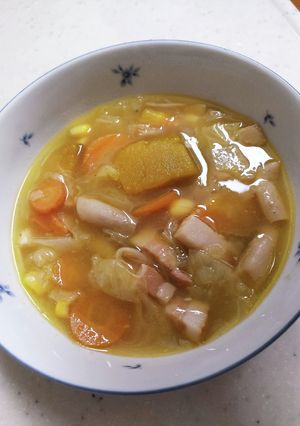 野菜たっぷりかぼちゃのスープ-レシピのメイン写真