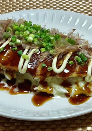 ごはんで折りたたみお好み焼き-レシピのメイン写真