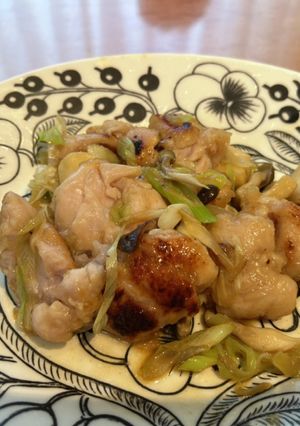 ガリバタチキンのネギきのこ炒め-レシピのメイン写真