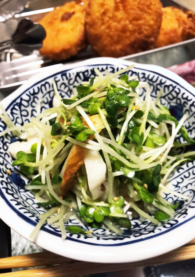 箸休めに　ちくわと貝割れ菜の簡単和え物-レシピのメイン写真