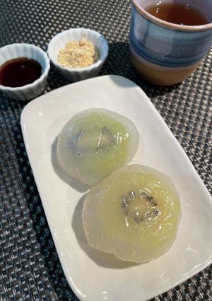 夏の涼菓 片栗粉でキウイの水わらび餅風-レシピのメイン写真