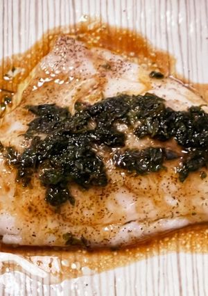 鯛のパセリ入りレモンバター醤油ソースかけ-レシピのメイン写真