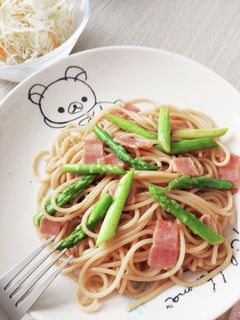 簡単!☆アスパラとベーコンの和風パスタ-レシピのメイン写真