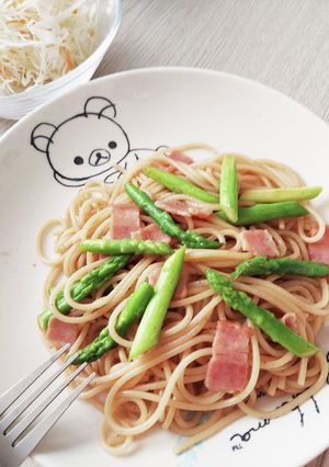 簡単!☆アスパラとベーコンの和風パスタ-レシピのメイン写真