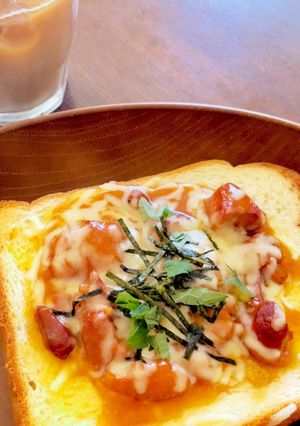 チキンピザトースト-レシピのメイン写真