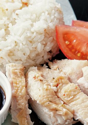 ポン酢でサッパリ炊飯器で簡単カオマンガイ-レシピのメイン写真