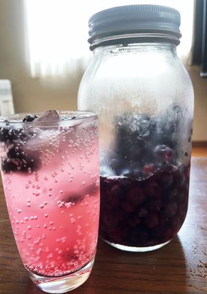 ブルーベリー炭酸水-レシピのメイン写真