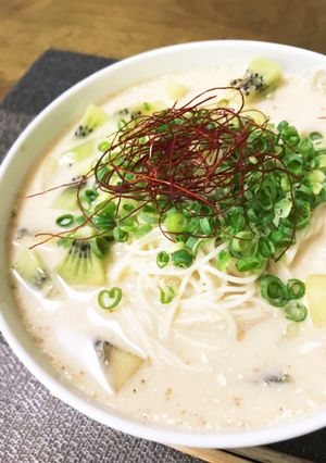 キウイでさっぱり☆豆乳そうめん-レシピのメイン写真