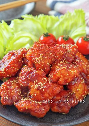 業スー品で簡単！ヤンニョムチキン-レシピのメイン写真