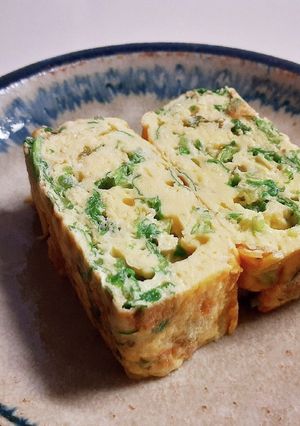 我が家の卵焼き～緑野菜刻んで入れてます！-レシピのメイン写真