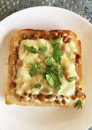 納豆じゃこチーズトースト-レシピのメイン写真