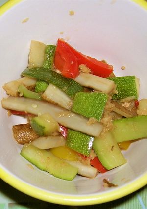 夏野菜のレモンと生姜醤油和え。-レシピのメイン写真