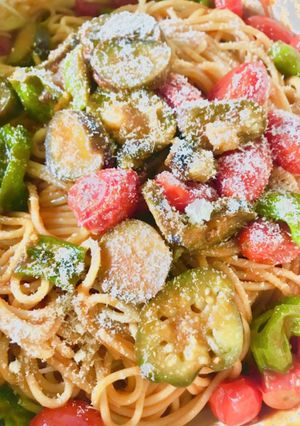 夏野菜たっぷり!お鍋でパスタ!-レシピのメイン写真