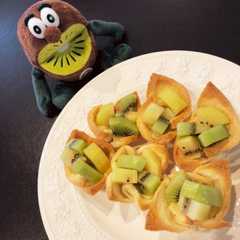 รูปของ 食パンで作る爽やか☆キウイタルト風