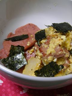 【男の料理】オレのスパム丼-レシピのメイン写真
