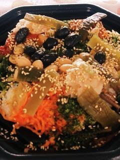 ヒビンバ弁当蒸し黒豆/大豆茎わかガリわさ-レシピのメイン写真
