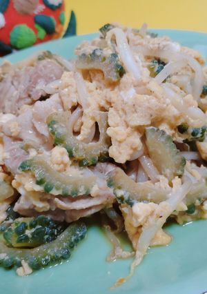 ゴーヤの卵炒め　すき焼きのタレ味-レシピのメイン写真
