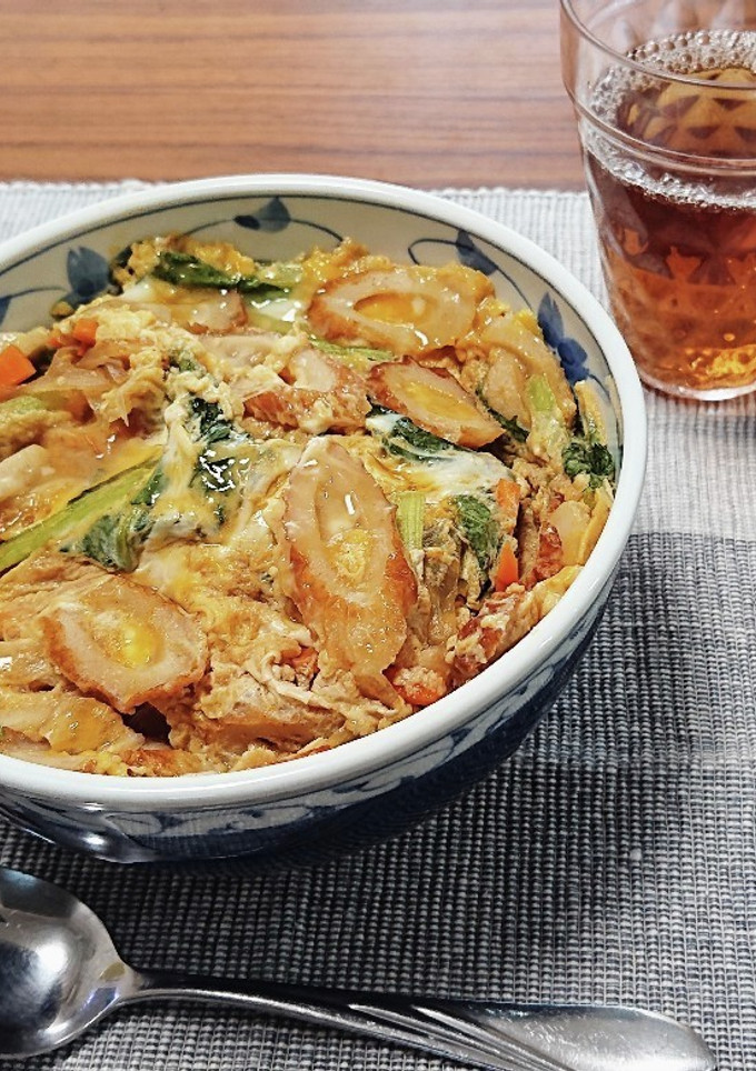ちくわと野菜の卵とじ丼-レシピのメイン写真