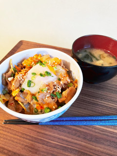 豚キムチ丼 食べやすい!-レシピのメイン写真