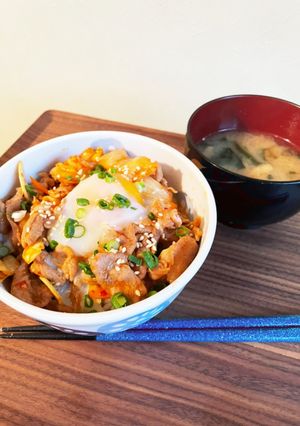 豚キムチ丼 食べやすい!-レシピのメイン写真