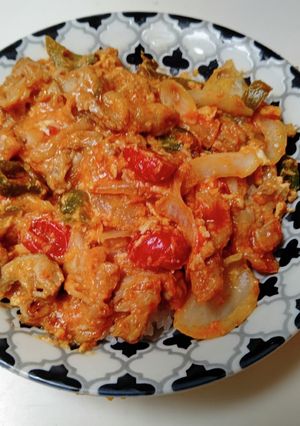 ☆超簡単☆ポークケチャップ卵丼-レシピのメイン写真