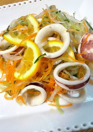 イカと野菜のマリネ　レモンでさっぱり-レシピのメイン写真