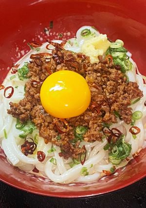 コンロいらず!うどんで作る台湾混ぜそば!-レシピのメイン写真