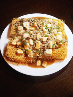 簡単☆麻婆豆腐皿うどん-レシピのメイン写真
