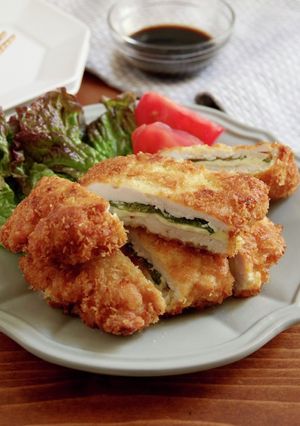 ☆簡単☆鶏むね梅しそチーズフライ-レシピのメイン写真
