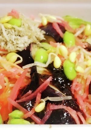 カップ焼そば&なす紅生姜豆もやし海苔佃煮-レシピのメイン写真