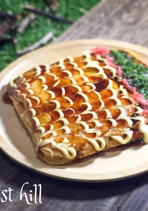 ホットサンドメーカー（直火）でお好み焼き-レシピのメイン写真