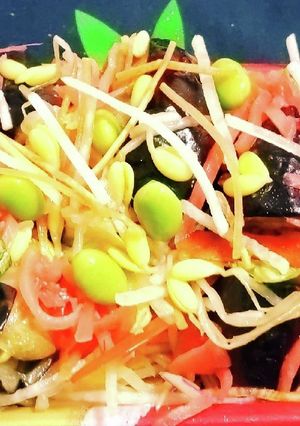 ▷“なす人参大根&豆もやし枝豆紅生姜”◁-レシピのメイン写真