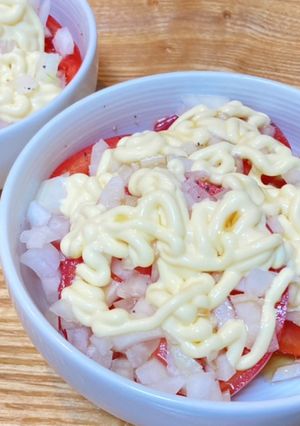 超簡単おすすめトマトと玉ねぎのマヨサラダ-レシピのメイン写真