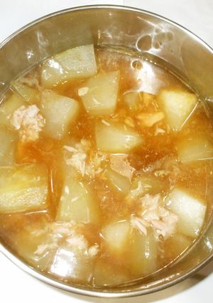 冬瓜のツナ缶煮♪むくみに効果簡単漢方薬膳-レシピのメイン写真