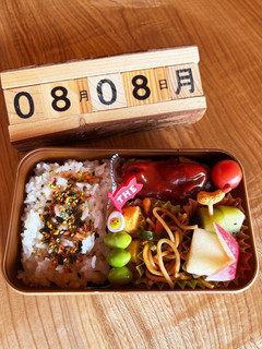 2022.8/8 小学生学童お弁当-レシピのメイン写真