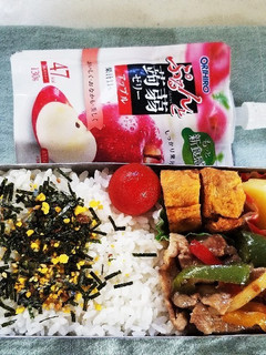 豚肉パプリカ炒め弁当(8.8)-レシピのメイン写真