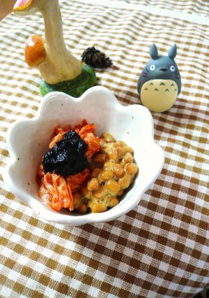 納豆キムチに海苔の佃煮ON!-レシピのメイン写真