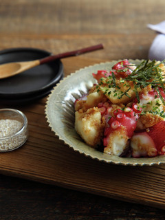 お酒のおつまみ!長芋とタコのわさび醤油-レシピのメイン写真