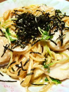 帆立のたらマヨパスタ-レシピのメイン写真