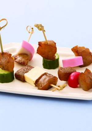 こんにゃくの焼鳥風ピンチョス-レシピのメイン写真