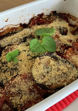 マカ入り。なすとミニトマトの重ね焼き-レシピのメイン写真