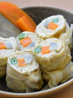 鶏ももひき肉のロール煮 JAいるま野-レシピのメイン写真