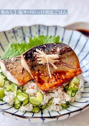 【楽めし】塩サバのっけ胡瓜ごはん-レシピのメイン写真