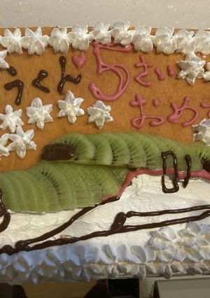 キュウイではやぶさケーキ-レシピのメイン写真